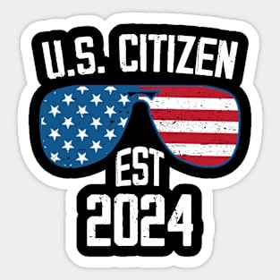 New US Citizen Est 2024 American Immigrant Citizenship Sticker